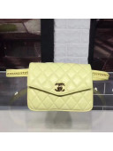 Chanel Vintage Calfskin Belt Bag Yellow 2018 