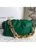 Bottega Veneta The Chain Pouch Clutch Bag With Square Ring Chain Green 2020