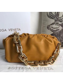 Bottega Veneta The Chain Pouch Clutch Bag With Square Ring Chain Ocra Brown 2020