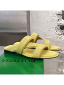 Bottega Veneta Band Calfskin Flat Sandals Yellow 2021 14