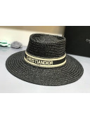 Dior Straw Wide Brim Hat Black D06 2021