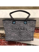 Chanel Deauville Medium Shopping Bag Black 2018