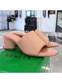 Bottega Veneta Band Calfskin Heel 5cm Sandals Pink 2021 17