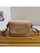 Prada Nylon and Leather Identity Shoulder Bag 1BD263 Beige 2020
