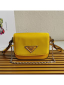 Prada Nylon and Leather Identity Shoulder Bag 1BD263 Yellow 2020