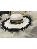 Dior Straw Wide Brim Hat White D16 2021
