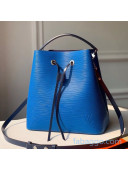 Louis Vuitton NeoNoe MM Epi Leather Bucket Bag M55935 Lazuli/Blue 2020