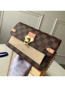 Louis Vuitton Vavin Damier Ebene Canvas Chain Wallet WOC N60237 Creme Beige 2019