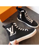 Louis Vuitton Stellar Oversized LV High-Top Sneaker Boot 1A5MQR Black 2019