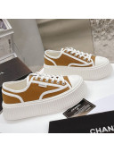 Chanel Canvas Platform Sneakers Brown 2021