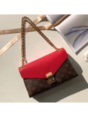 Louis Vuitton Pallas Chain Monogram Canvas Shoulder Bag M41201 Red 