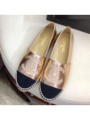 Chanel Leather & Fabric Embroidered CC Classic Espadrilles Gold 2019