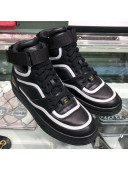 Chanel Leather High-Top Sneakers G35063 Black 2019