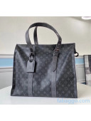 Louis Vuitton Monogram Eclipse Canvas New Cabas Zippe GM Bag M45379 Black/Grey 2020