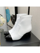 Chanel Elastic Leather Ankle Boots 5.5cm White 2021 01
