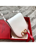 Valentino Medium Goatskin VRing Crossbody Bag 0071L White 2019
