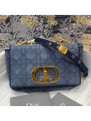 Dior Small Caro Chain Bag in Cannage Washed Denim Blue 2021