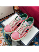 Gucci Tennis 1977 Low-Top Sneakers in Pink Canvas 24 2020 
