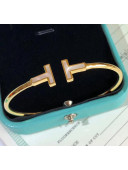 Tiffany & Co. Tiffany T White Wire Bracelet Gold 2020