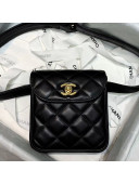 Chanel Vintage Quilted Lambskin Waist Bag A88861 Black 2020