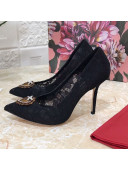Dolce&Gabbana DG Lace High- Heel Pumps 10.5cm Black 2021