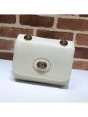 Gucci Leather Mini Chain Shoulder Bag 576423 White 2019