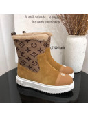 Louis Vuitton Breezy Flat Short Boots in Brown Monogram Suede 202002