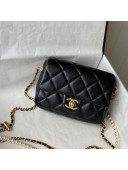 Chanel Lambskin Mini Flap Bag AS2855 Black 2021