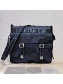 Dior Diorcamp Messenger Bag in Camouflage Embroidered Canvas Bag Blue 2019