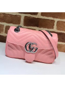 Gucci GG Marmont Matelassé Mini Chain Shoulder Bag 446744 Pastel Pink 2020