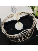 Chanel Pearl Chain Tassel Belt Black/White 2020