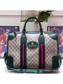 Gucci Soft GG Supreme Duffle Bag With Web 459311 Green 2017