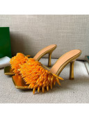Bottega Veneta Bean Stretch Bead Heel Sandals 9cm Amber Yellow 2021