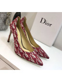 Dior J'adior D-Moi Point Heel 95mm Pump in Red Oblique Canvas 2019