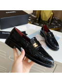 Chanel Patent Quilted Calfskin Loafers with CC Band G36436 Black 2020