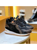 Louis Vuitton Run Away Suede LV Circle Sneakers Black 2020