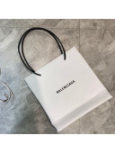 Balenciaga Litchi-Grained Calfskin Small Vertical Shopping Tote Bag 201016 White 2020