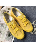 Chanel Bloom Sole Calfskin Sneakers Yellow 2019