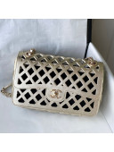 Chanel Cutout Calfskin Flap Bag AS2370 Gold 2021 TOP