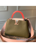 Louis Vuitton Capucines BB Bag with Translucent Top Handle M56300 Green/Pink 2020