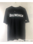 Balenciaga Cotton T-shirt BT61907 Black 2021(For Women and Men)