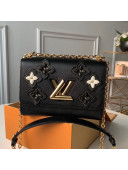 Louis Vuitton Flower Twist MM in Epi Leather M53762 Black 2019