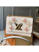 Louis Vuitton Flower Twist MM in Epi Leather M53762 White 2019