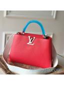Louis Vuitton Capucines BB Bag with Translucent Top Handle M56300 Red/Blue 2020
