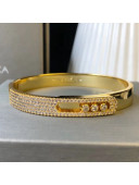 Messika Move Crystal Cuff Bracelet Gold 2019