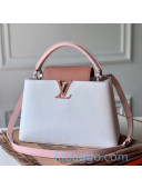 Louis Vuitton Capucines Mini Bag M56409 White/Pink 2020