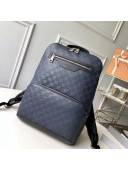 Louis Vuitton Damier Infini Cowhide Leather Avenue Backpack N42428 Blue 2018
