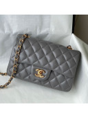 Chanel Lambskin Classic Mini Flap Bag A69900 Gray/Gold 2021 