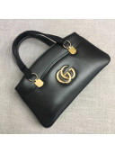Gucci Leather Arli Large Top Handle Bag 550130 Black 2019