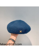 Celine Beret Hat Blue 2021 110438